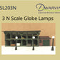 Dwarvin DVSL203 N Fiber-Lit Globe Lamps (Pack of 3)
