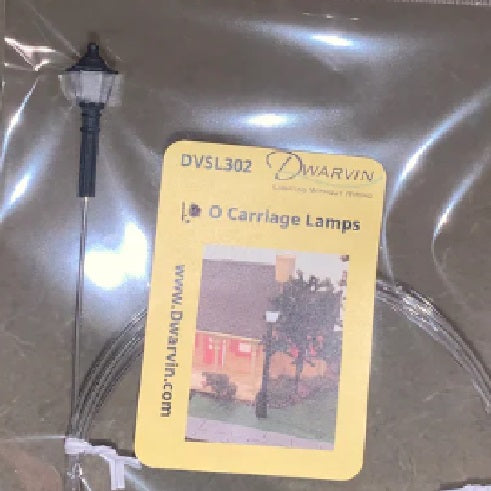 Dwarvin DVSL302Sh O Fiber-Lit Carriage Lamps - Short stem (Single)