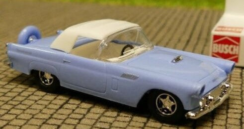 Busch 45211 HO Baby Blue Ford Thunderbird w/White Top Converible