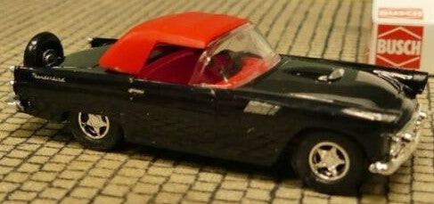 Busch 45211 HO Black Ford Thunderbird w/Red Top Convertible