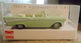 Busch 45007 HO Mint Green 1957 Chevy Bel Air Convertible