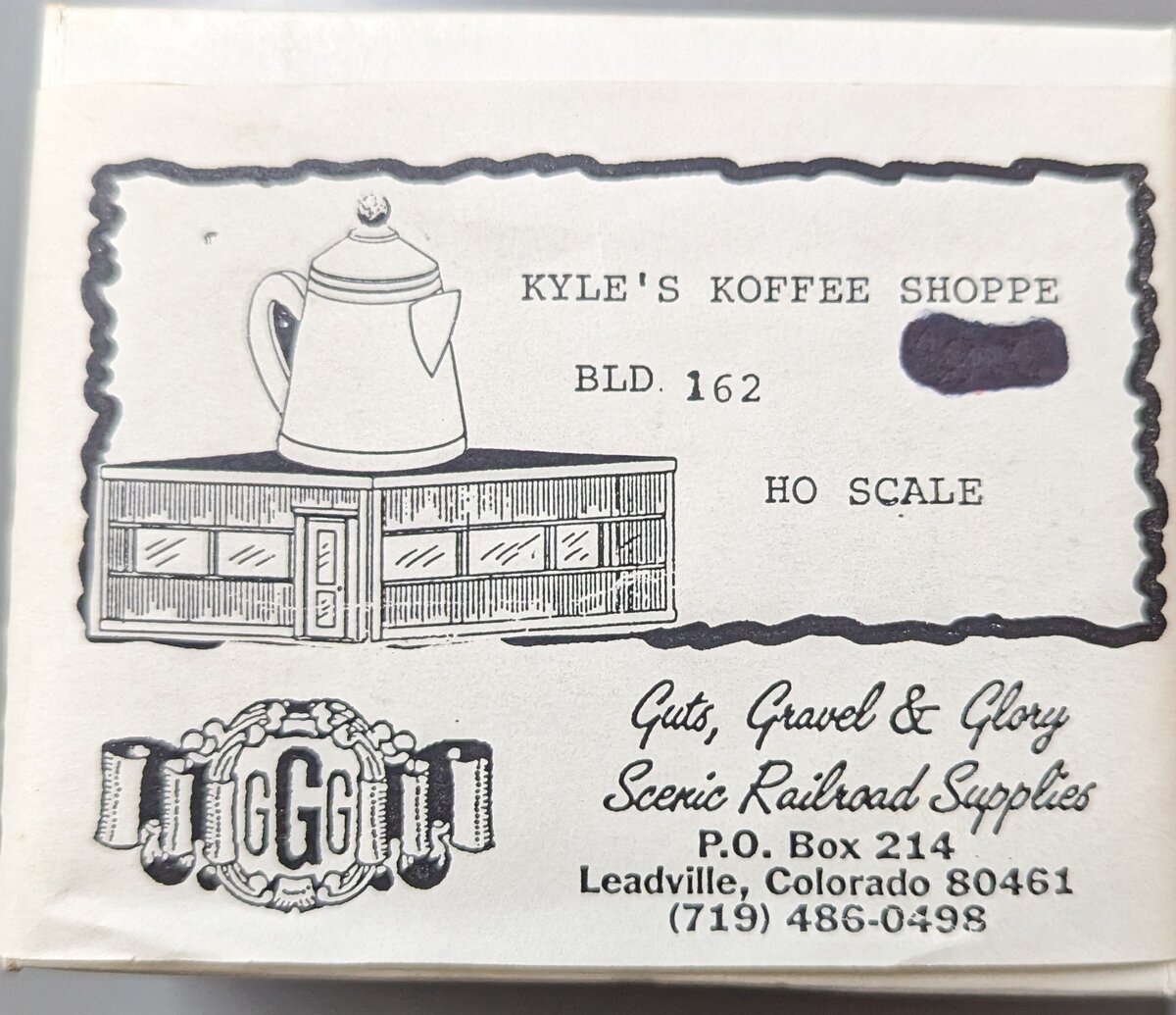 Guts, Gravel & Glory 162 HO Kyle's Koffee Shoppe Building Kit