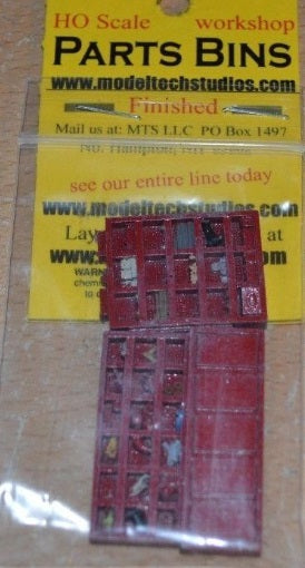 Model Tech Studios OD2238P O Parts Bins Finished Workshop