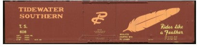 Branchline Trains 608 HO Tidewater Southern 50' Plug Door Boxcar #9002