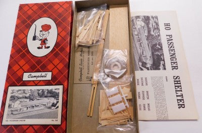 Campbell Scale Models 362-850 HO Passenger Shelter Building Kit