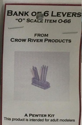 Crow River Products O-66 O Bank Of 6 Levers Pewter Kit