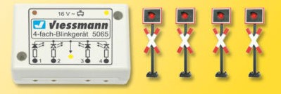 Viessmann 5835 HO Crossing Warning Lights (Set of 4)