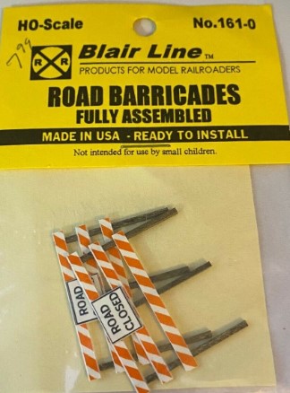 Blair Line 161-0 HO Road Barricades Fully Assembled