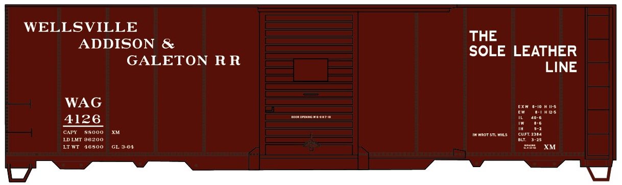 Accurail 81603 HO WAG 40' Single Door Riveted Steel Boxcar
