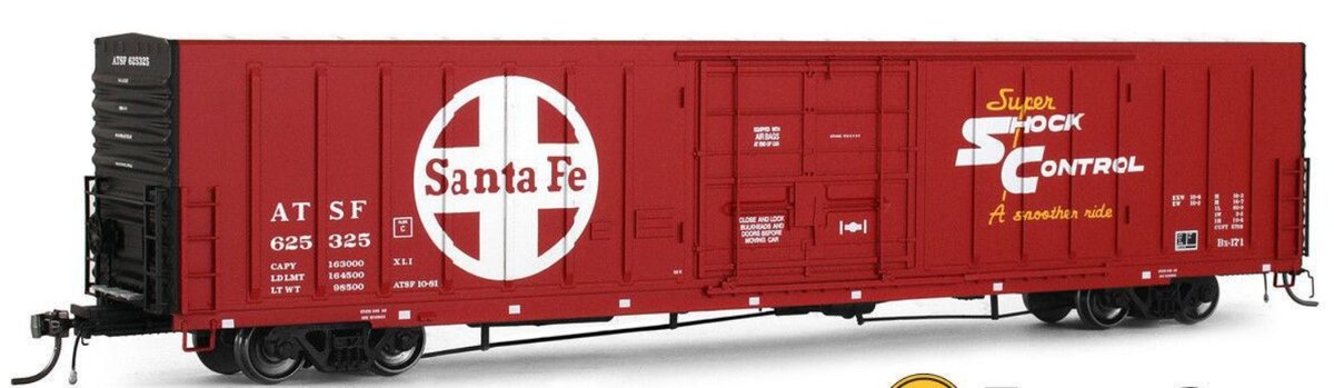 ExactRail EP-80515-6 HO Santa Fe PC&F 62' Insulated Box Car #625359