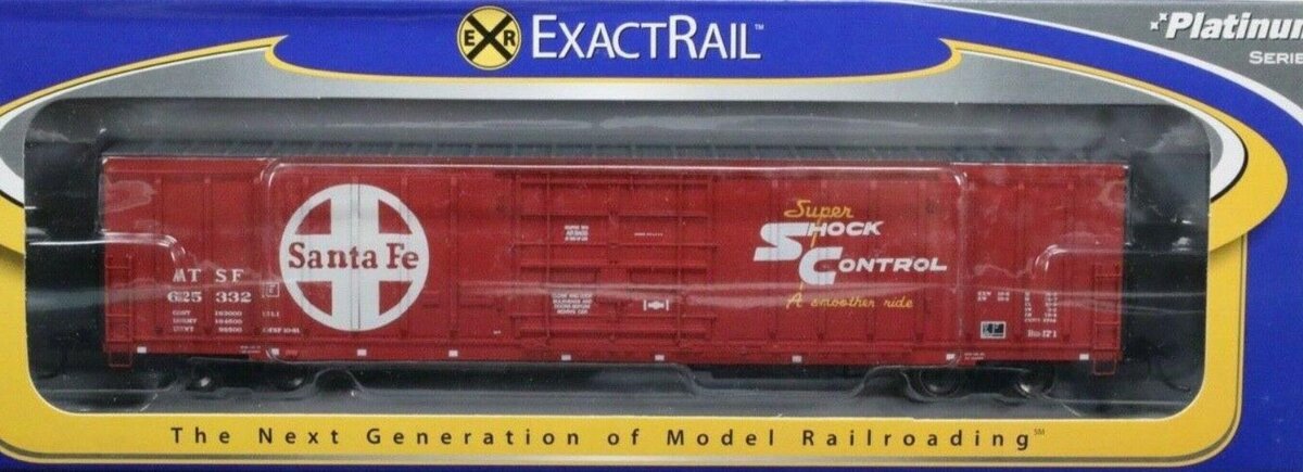 ExactRail EP-80515-2 HO Santa Fe PC&F 62' Insulated Box Car ATSF #625332