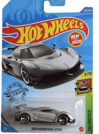 Hot Wheels L2593 1:64 2020 Silver Koenigsegg Jesko