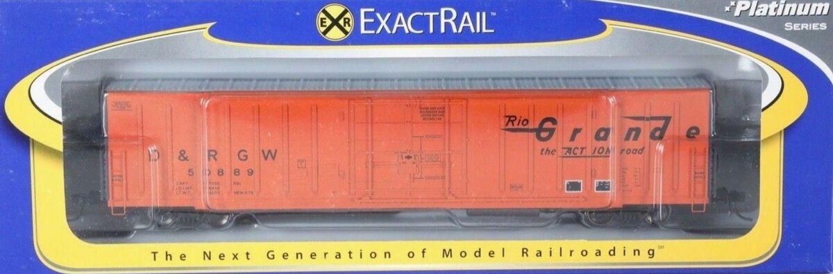 ExactRail EP-80512-6 HO Rio Grande PC&F 62' Insulated Box Car D&RGW # 50889