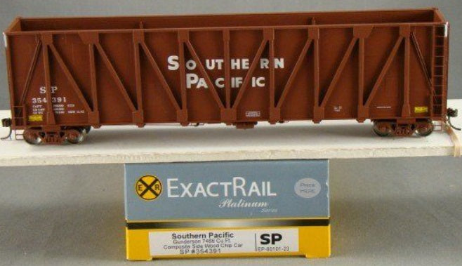 ExactRail EP-80101-23 HO SP Gunderson Composite Side Wood Chip Car #354391