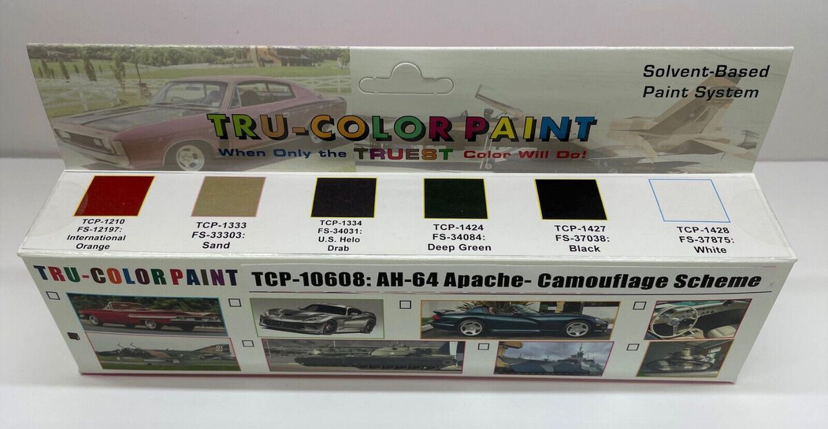 Tru-Color TCP-10608 AH-64 Apache Camo Scheme - 1 oz. Paint Bottle (Set of 6)