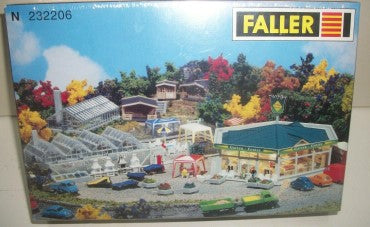 Faller 232206 N Scale Garden Center w/Green House Building Kit