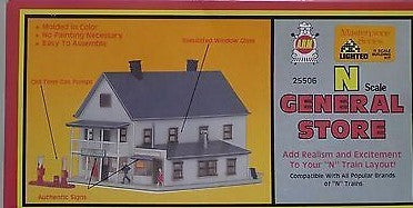 AHM 25506 N Scale General Store Lighted Building Kit