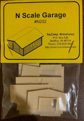 NuComp Miniatures N202 N Scale Garage Building Kit