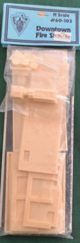 Arrowhead Models 60-103 N Scale Downtown Fire Station Building Kit