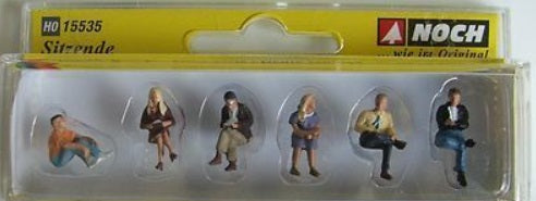 Noch 15535 HO/OO Sitting People Figures (Pack of 6)