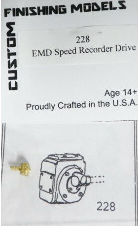 Custom Finishing S228 HO EMD Speed Control Recorder Drive