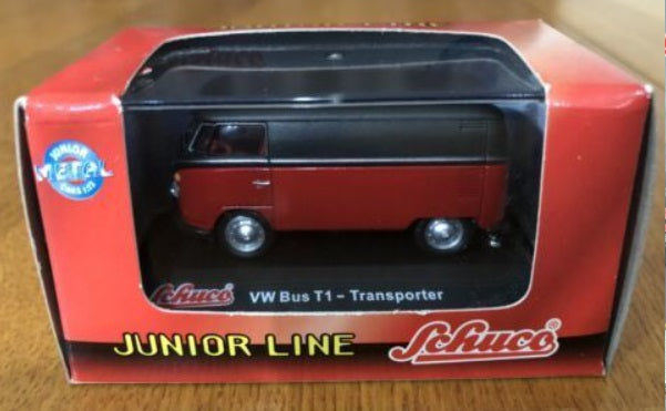Schuco 3310034 1:72 Red & Black VW Bus T1 Transporter Junior Line
