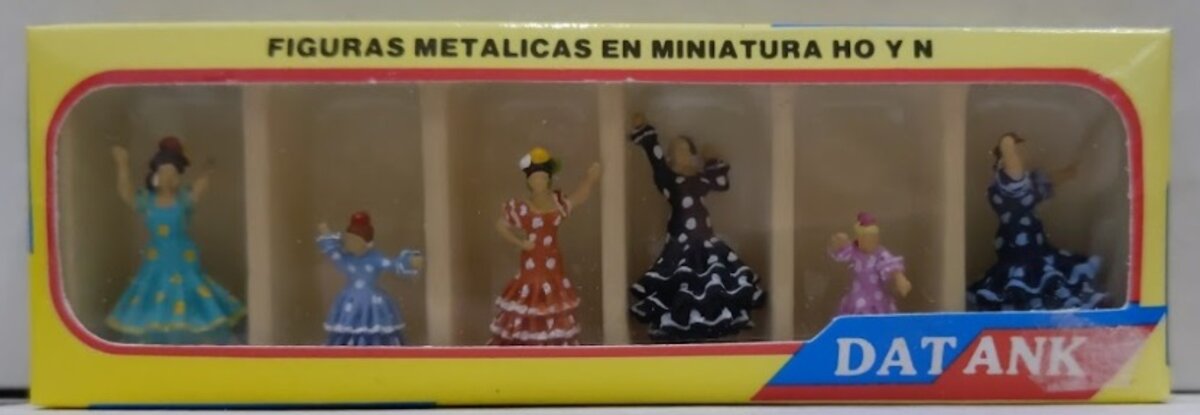 Datank 4700 HO And N Metal Womans & Girls Flamenco Dancers (Box of 6)