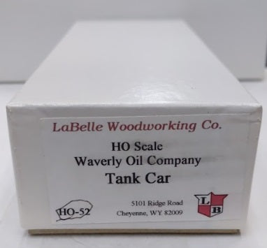 LaBelle Woodworking Co. HO-52 HO Waverly Oil Company Tank Car Kit – Trainz