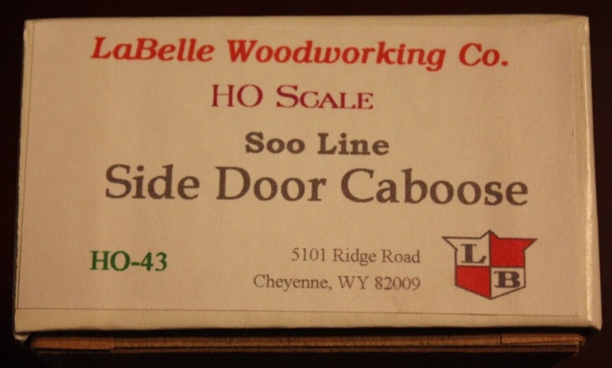 LaBelle Woodworking Co. HO-43 HO Soo Line Side Door Caboose Kit