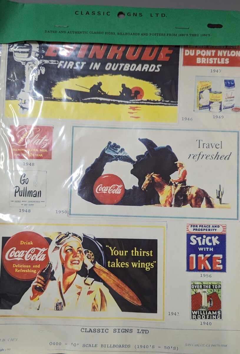 Classic Signs LTD CSLO400 O Scale Billboard Graphics (1940-1950's) – Trainz