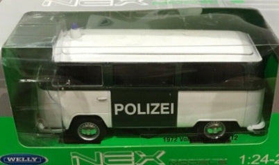 Welly Diecast 1:87 Polizei Volkswagen Bus T2 1972