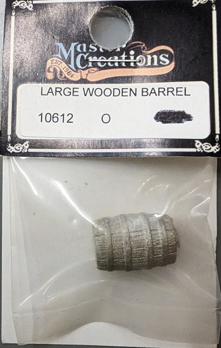 Master Creations 10612 O Scale Large Wooden Barrel