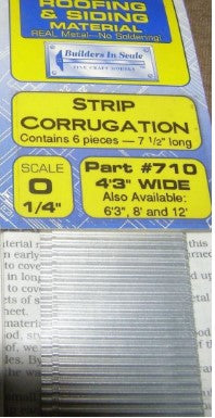Builders-in-Scale 710 O Scale Strip Corrugation 4' 3" Wide