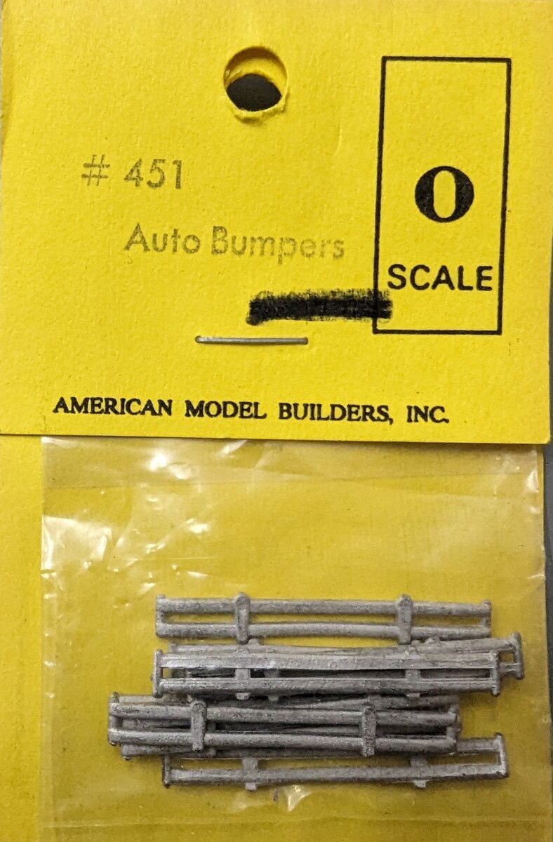 American Model Builders 451 O Scale Auto Bumpers (Pack of 8)