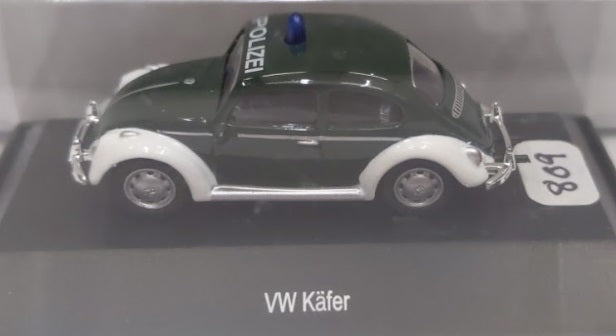 Schuco 809 1:32 Dark Green & White VW Kafer Polizei