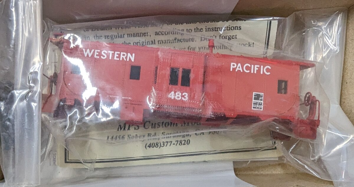 MPS Custom Models 6004 HO Western Pacific Bay Window Caboose Red/Black Roof #483