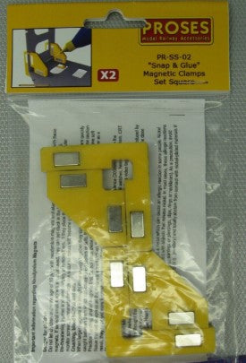 Proses Model Railway PS-SS-02 All Scales Snap & Glue Magnetic Clamps-2 Pairs
