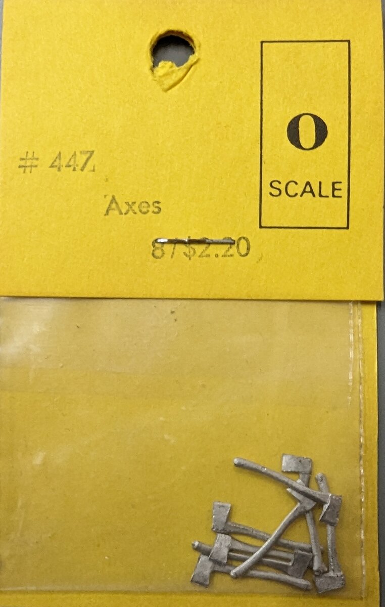 American Model Builders 447 O Scale Axes (Pack of 8)