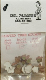 Mr. Plaster HO-02 HO Painted Tree Stumps Assortment