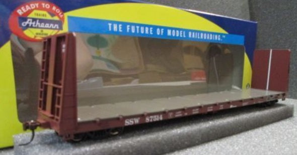 Athearn 87709 HO Cotton Belt 60' Bulkhead Ready To Roll Flat Car # 87514