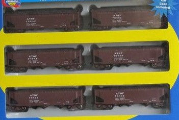 Athearn 95621 HO Santa Fe 40' 3-Bay Offset Hopper (Set of 6)