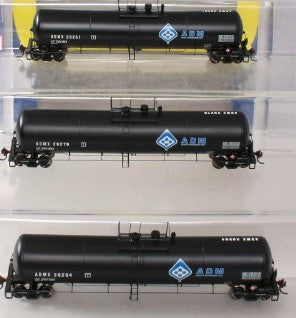 Athearn 97628 HO ADM 30K Gallon Ethanol Tank Car (Set of 3)
