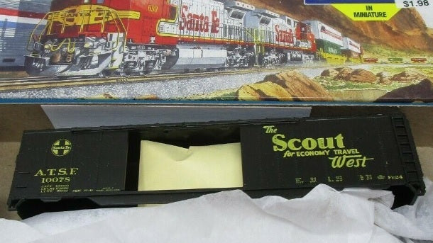 Athearn 2908E HO Santa Fe Scout Map 50' Boxcar #10078 Kit