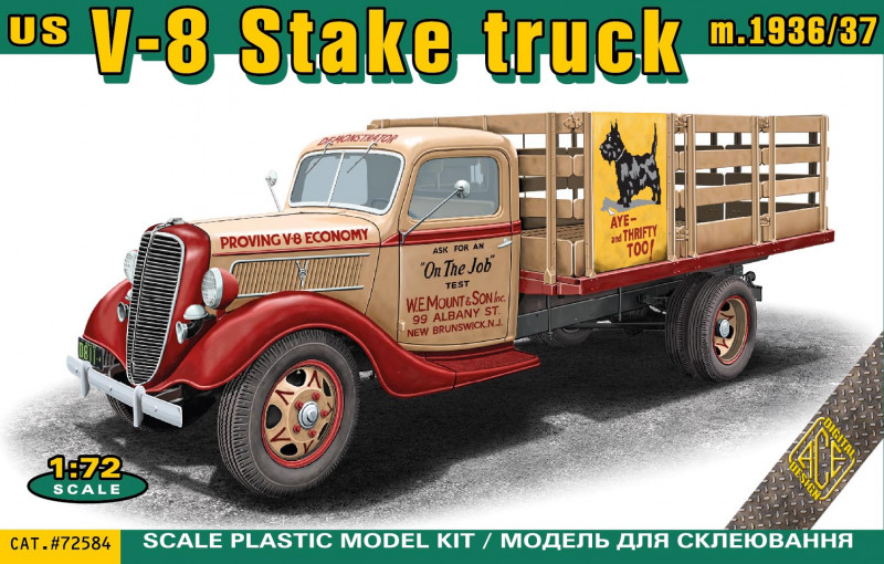 ACE Plastic Models 72584 1:72 US V-8 Stake Truck m.1936/37 Plastic Model Kit