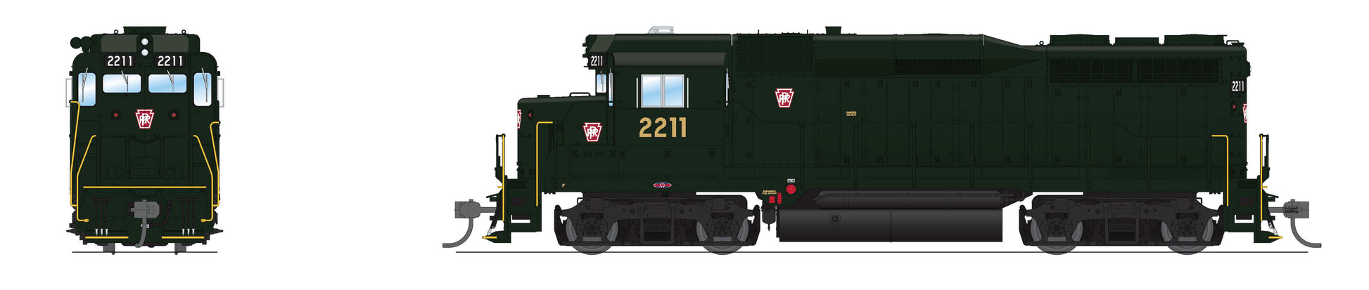 Broadway Limited 9574 HO PRR EMD GP30 Diesel Locomotive Standard DC #2211