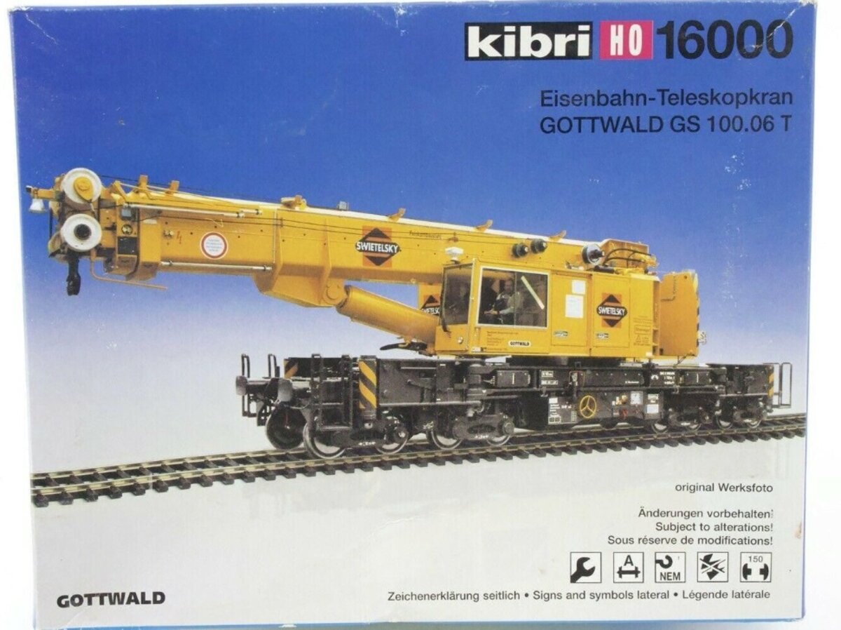 Kibri 16000 HO Gottwald GS 100.06 T Telescopic Railroad Crane Kit