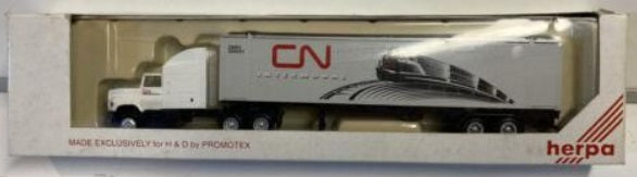 Herpa 41-2059 HO CN Intermodal 48' Big Container W/Transportation Tractor#288097
