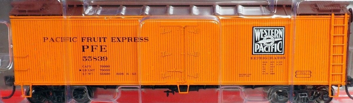 InterMountain T452401-12 HO Western Pacific Tichy Wood Refrigerator Car # 55839