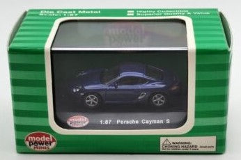 Model Power 18998 1:87 Dark Blue Porsche Cayman S Diecast Car