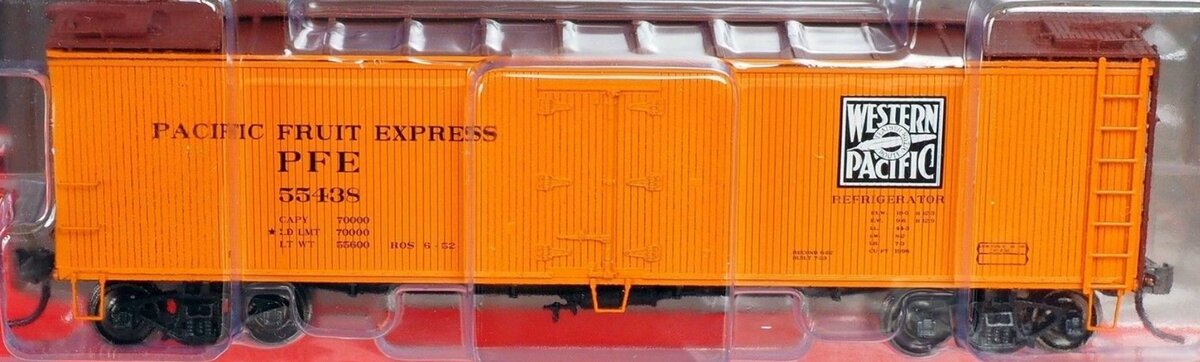 InterMountain T452401-10 HO Western Pacific Tichy Wood Refrigerator Car # 55438